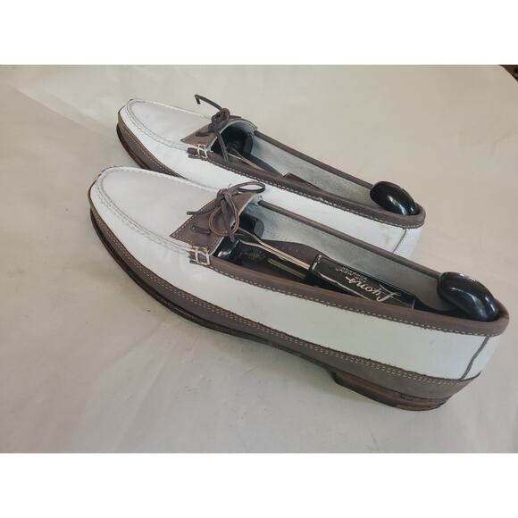 BALLy Milo Leather White/brown Loafers For Men Size 11M USA main image 4